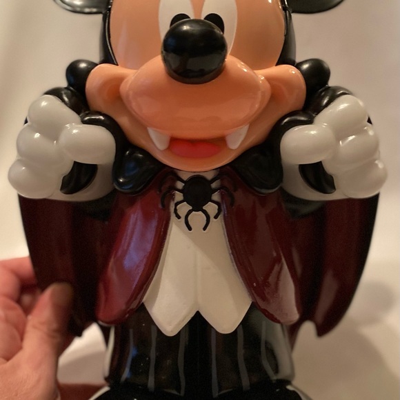 EUC Vampire Mickey Popcorn Bucket Glow in the Dark* Walt Disney Parks Halloween! - Picture 12 of 14